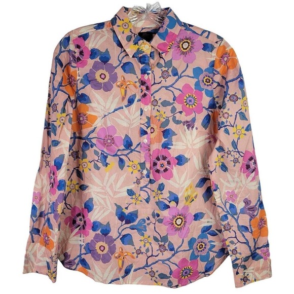 J. Crew x Liberty London Pavilion Print Floral Shirt - Size 2 - 100% Cotton - Picture 2 of 10